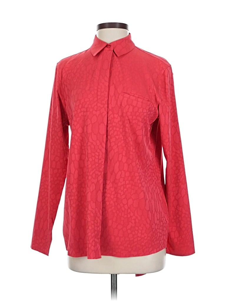 ATHLETA Pre-owned Long Sleeve Blouse In Red