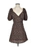 Reset 100% Polyester Hearts Brown Casual Dress Size S - photo 1