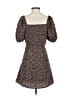 Reset 100% Polyester Hearts Brown Casual Dress Size S - photo 2