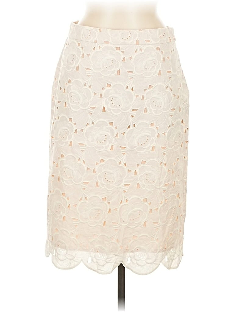 Pre-owned J.crew Collection Formal Skirt In White