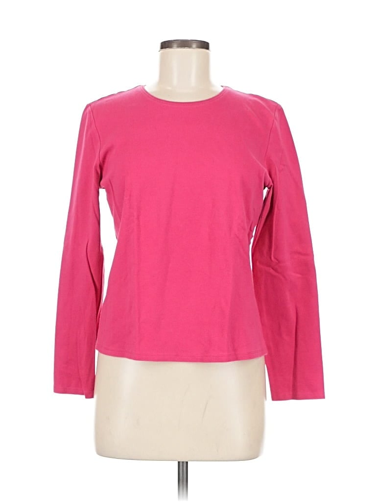 Pre-owned Eileen Fisher Long Sleeve T-shirt In Pink