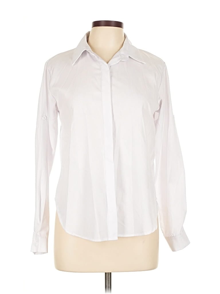 UNBRANDED Pre-owned Long Sleeve Button Down Shirt In White