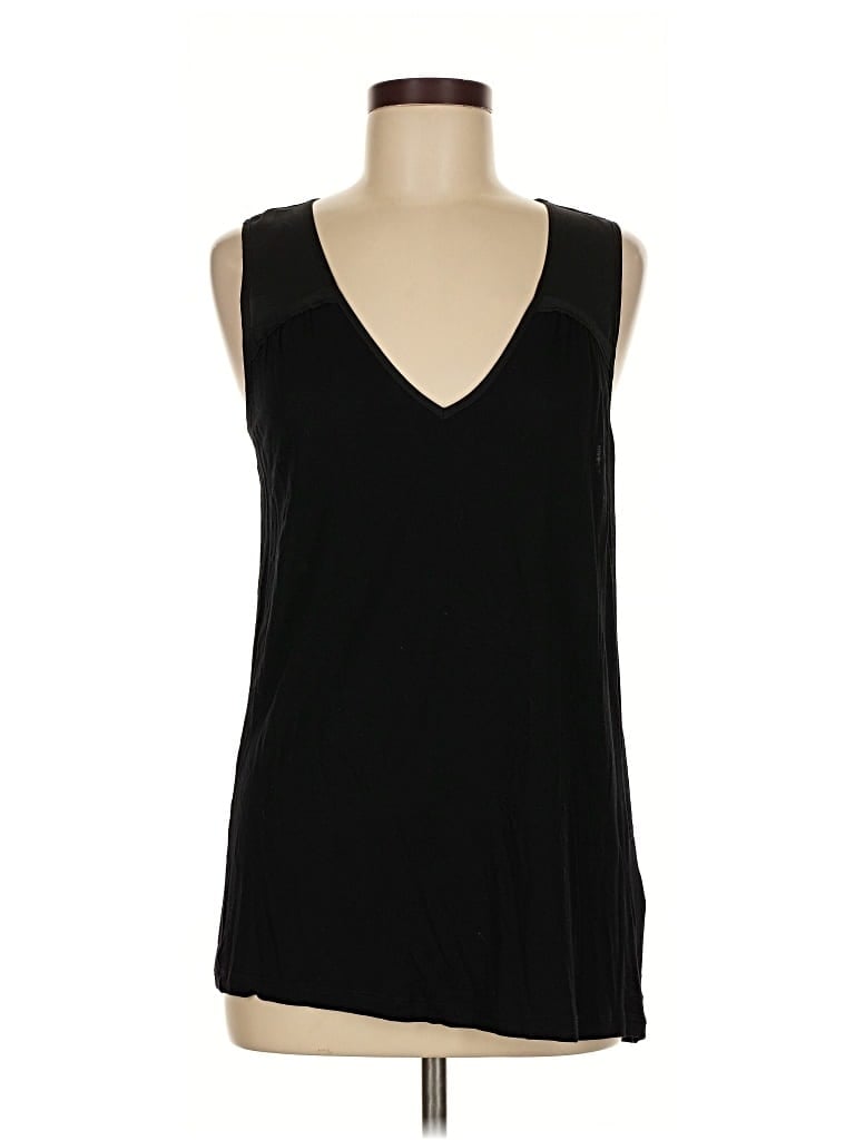 Pre-owned Banana Republic Tank Top Black Plunge Neckline Tops