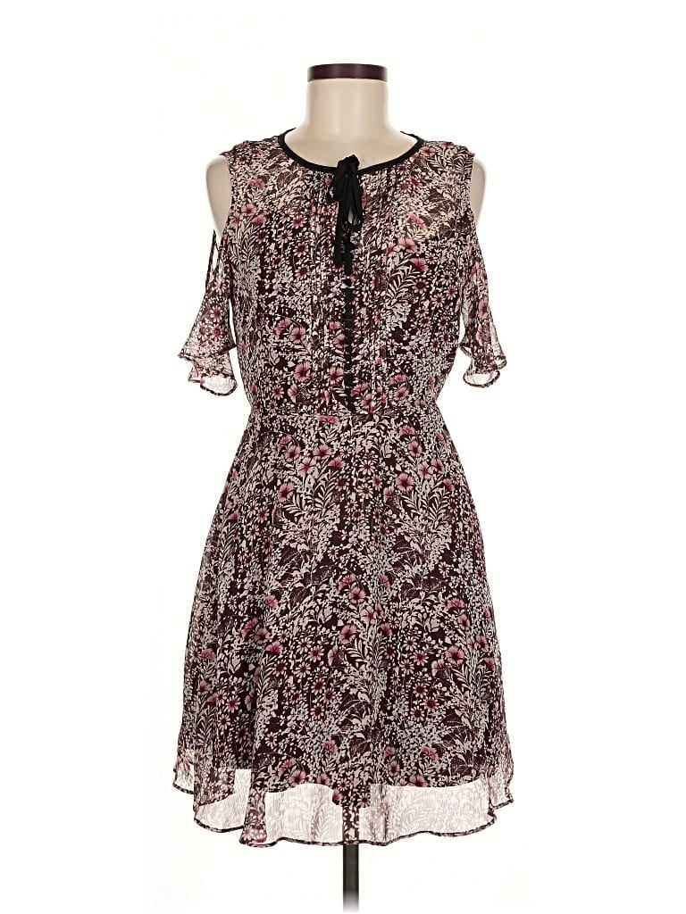 Pre-owned Lc Lauren Conrad Casual Dress In Burgundy