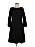 Luisa Cerano Solid Black Casual Dress Size 6 - photo 1
