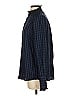 Johnston & Murphy 100% Rayon Checkered-gingham Blue Long Sleeve Button-Down Shirt Size S - photo 5
