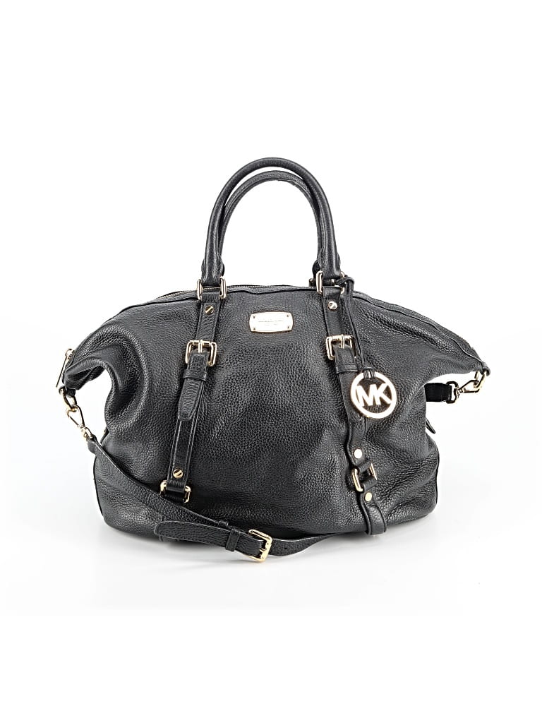 Pre-owned Michael Michael Kors Leather Satchel In Black