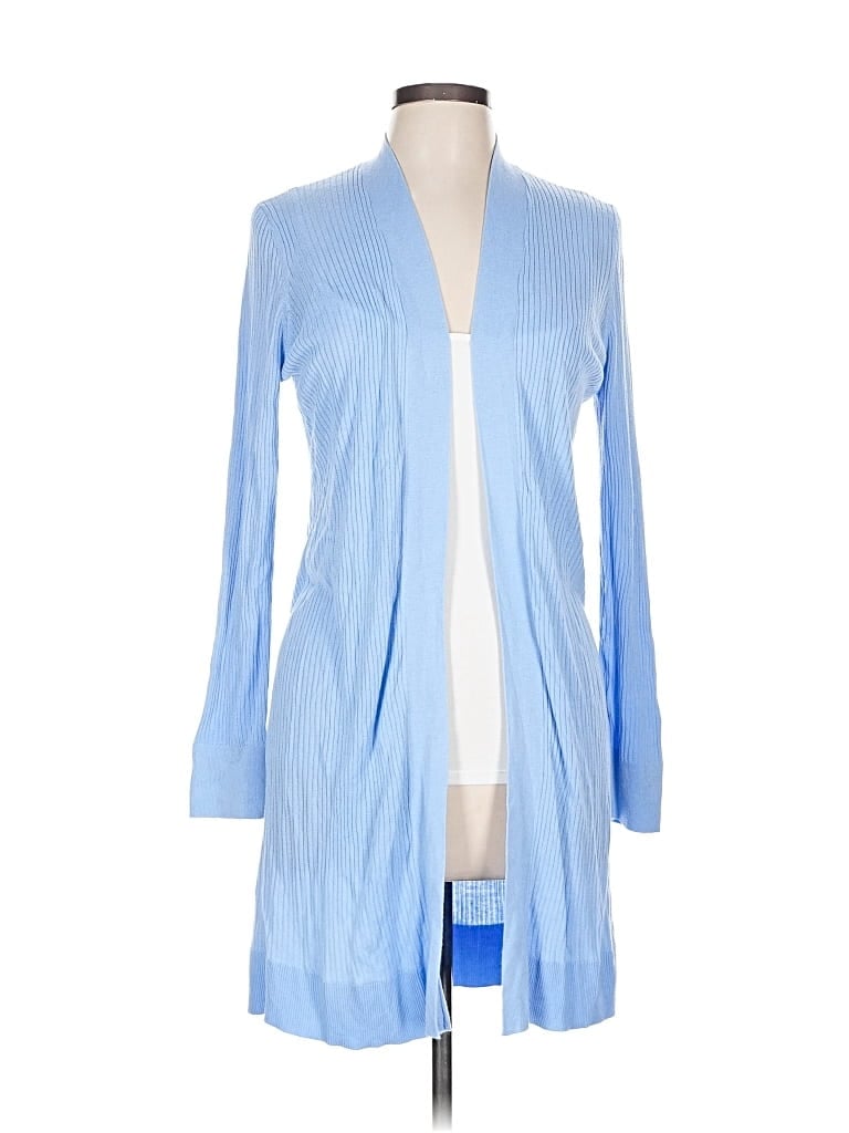 Pre-owned Ann Taylor Loft Cardigan Sweater In Blue