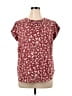 Monday Fun Burgundy Short Sleeve Blouse Size XL - photo 1