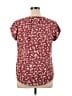 Monday Fun Burgundy Short Sleeve Blouse Size XL - photo 2
