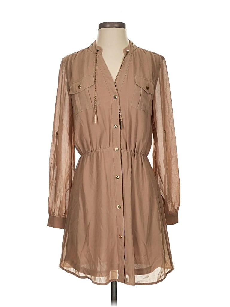 Pre-owned Xtaren Casual Dress In Brown