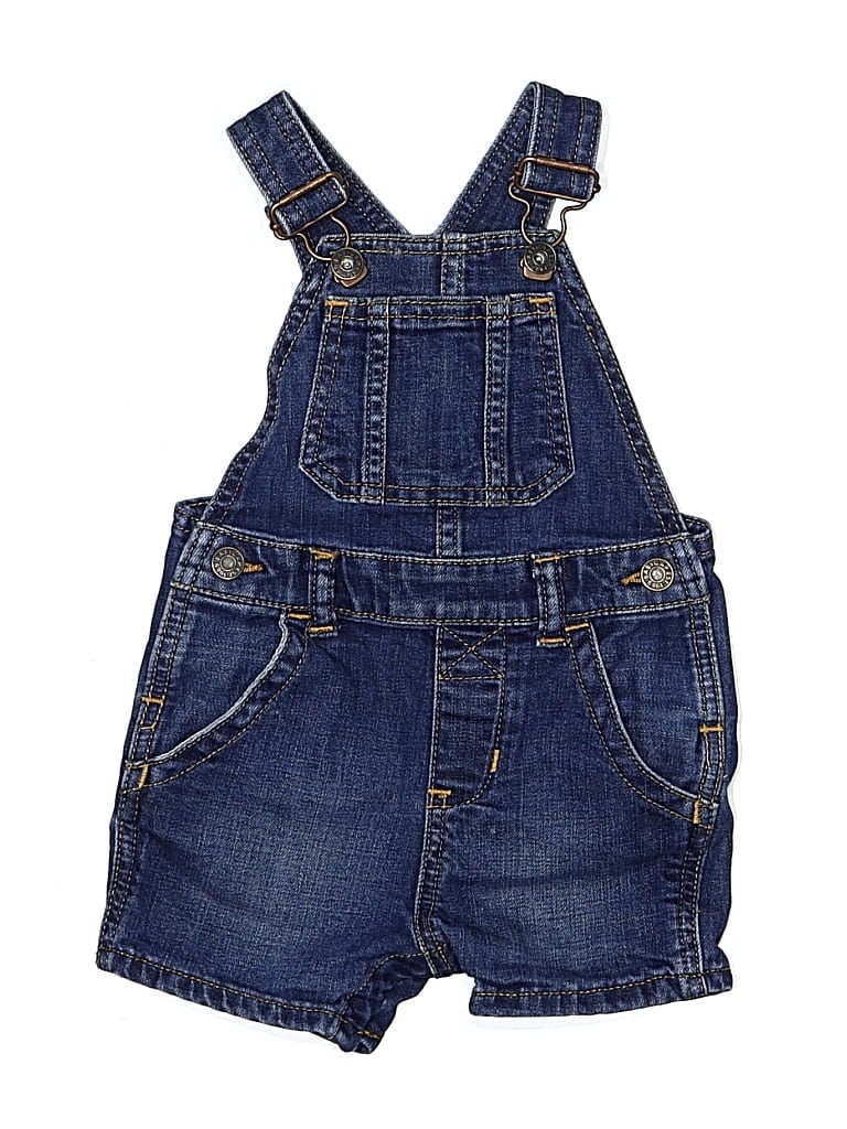 Pre-owned Baby Gap Babies' Overall Shorts In Blue