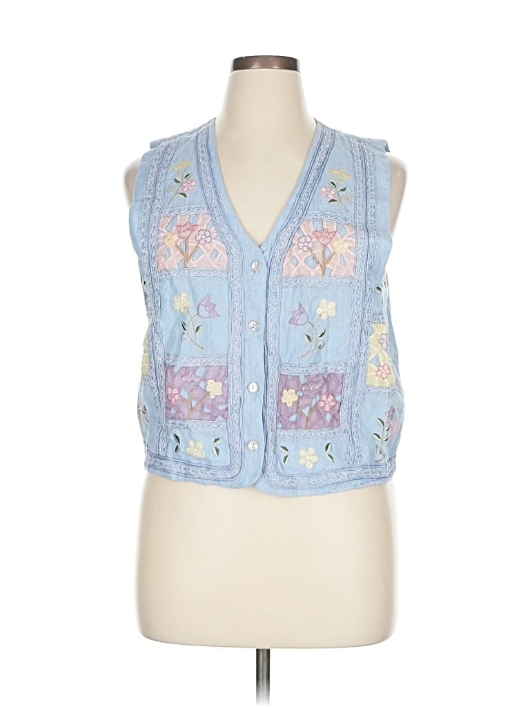 Pre-owned Assorted Brands Denim Vest In Blue