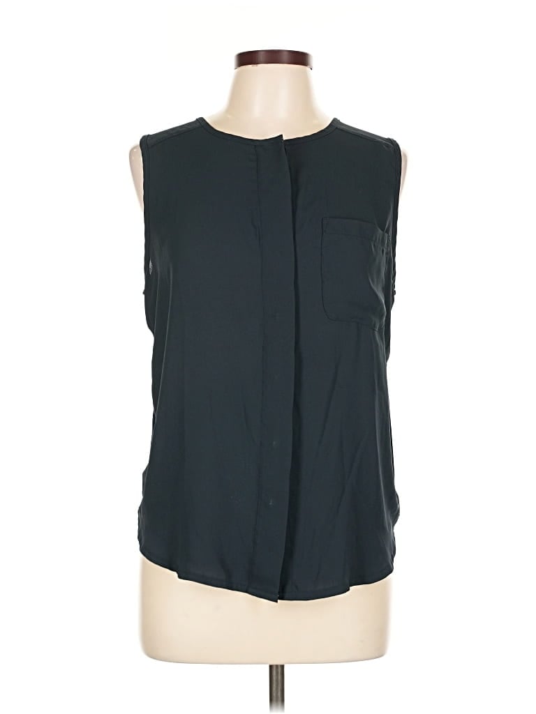 Pre-owned Ann Taylor Loft Sleeveless Blouse In Black