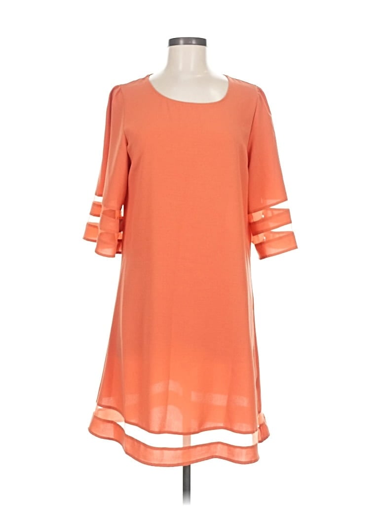 Pre-owned Unbranded Casual Dress In Orange