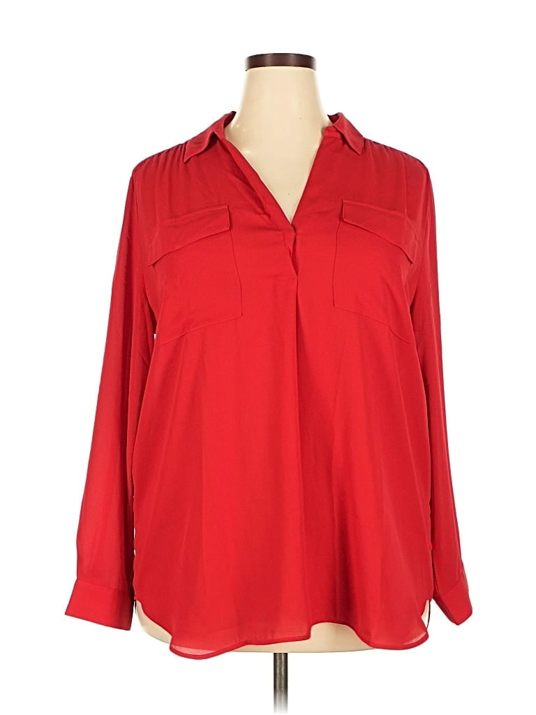 ANN TAYLOR Pre-owned 3/4 Sleeve Blouse In Red