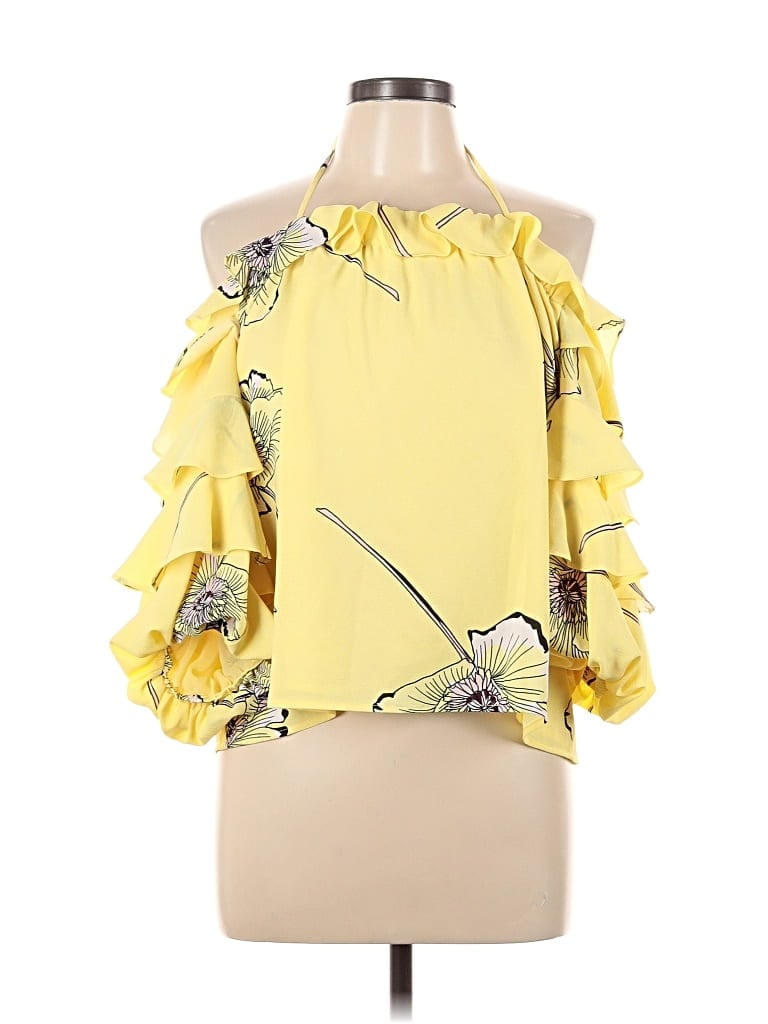 1.STATE Pre-owned Sleeveless Blouse In Yellow