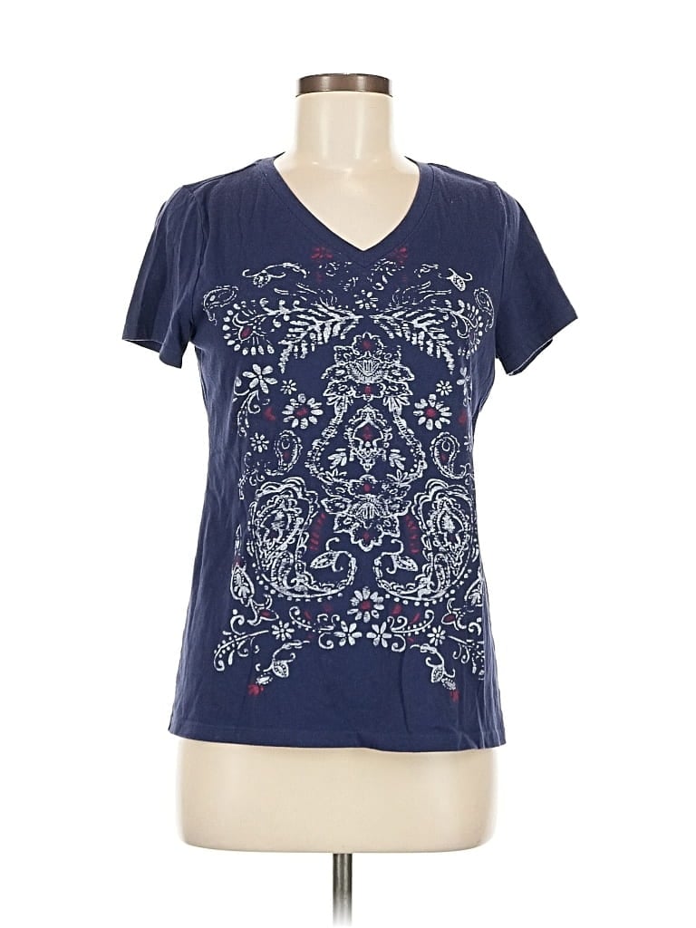 Pre-owned Assorted Brands Short Sleeve T-shirt In Blue