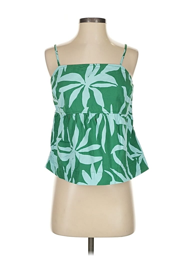 Pre-owned Free Assembly Sleeveless Top Green Halter Neckline Tops