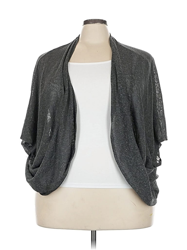 Pre-owned Lane Bryant Cardigan Sweater In Gray