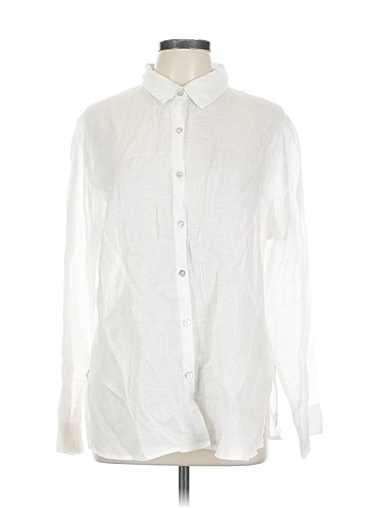 Pre-owned C&c California Long Sleeve Button Down Shirt In White