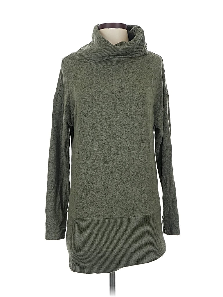 Pre-owned White House Black Market Turtleneck Sweater In Green