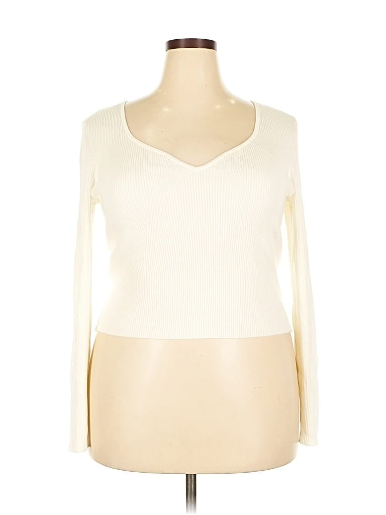 Pre-owned H&m Pullover Sweater In White