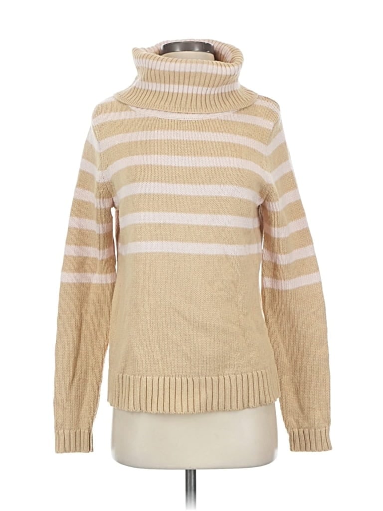 Pre-owned J.crew Factory Store Turtleneck Sweater In Brown