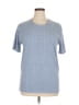 Lularoe Chevron-herringbone Blue Short Sleeve T-Shirt Size XL - photo 1