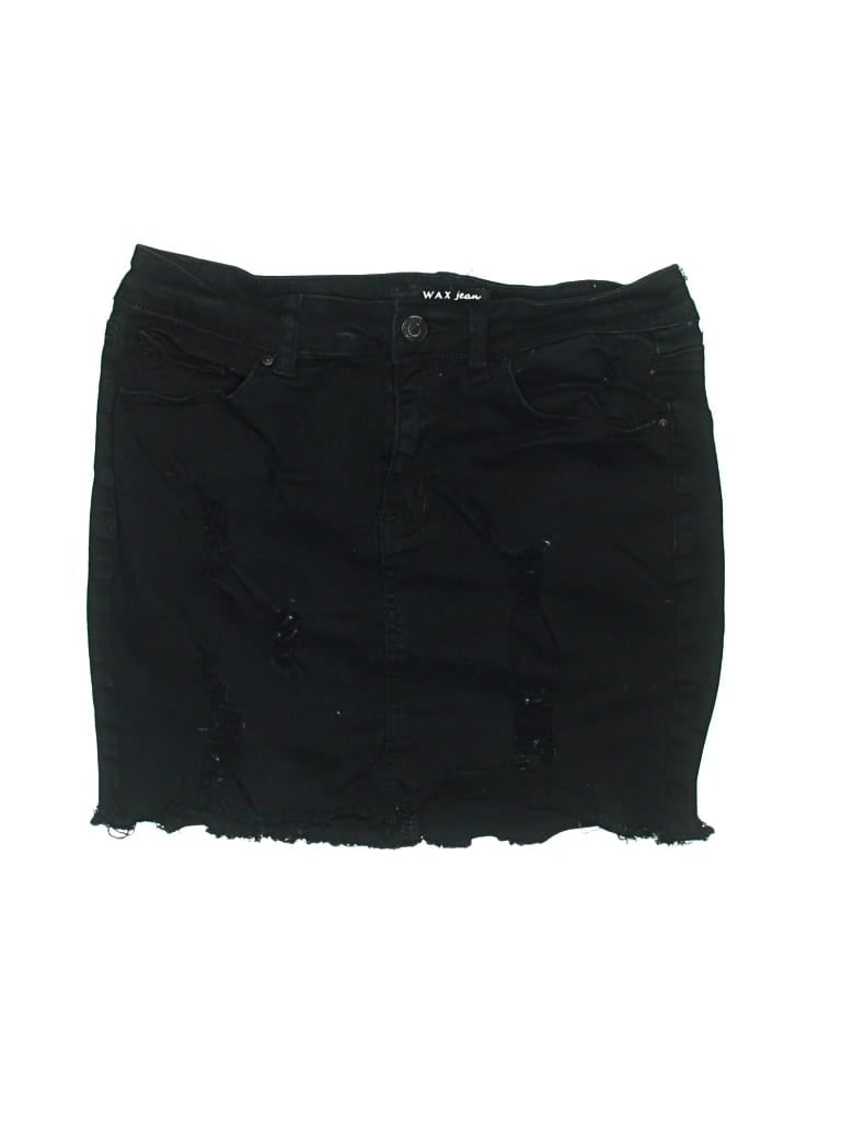 Pre-owned Wax Jean Skort In Black
