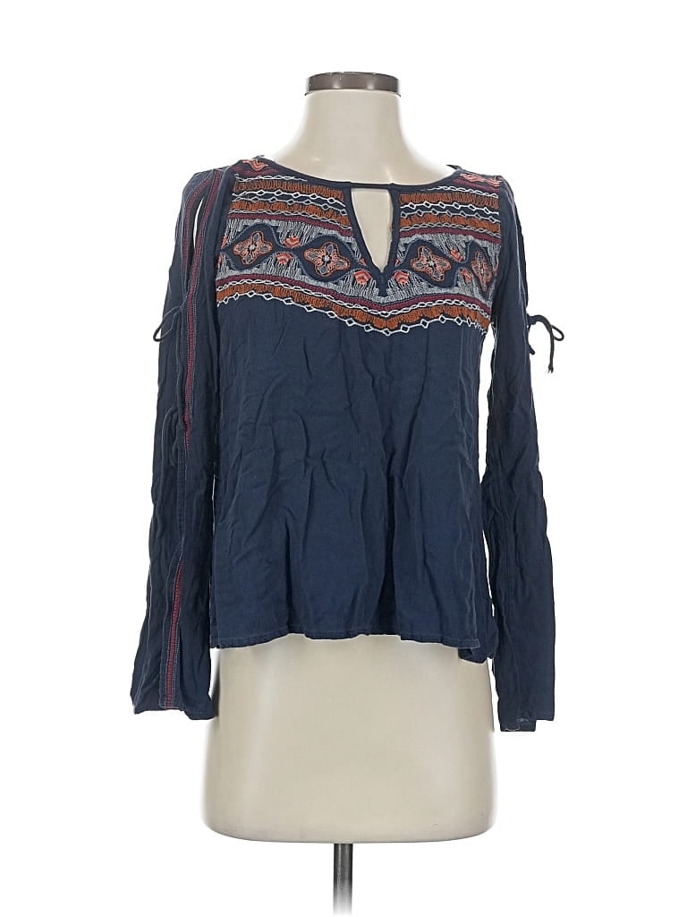 ABERCROMBIE & FITCH Pre-owned Long Sleeve Blouse In Blue