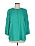 JM Collection 100% Polyester Teal 3/4 Sleeve Blouse Size M - photo 1