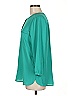 JM Collection 100% Polyester Teal 3/4 Sleeve Blouse Size M - photo 5