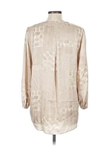 Lafayette 148 New York Long Sleeve Silk Top (view 2)