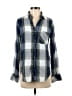 Billy T 100% Lyocell Plaid Gray Long Sleeve Button-Down Shirt Size XS - photo 1