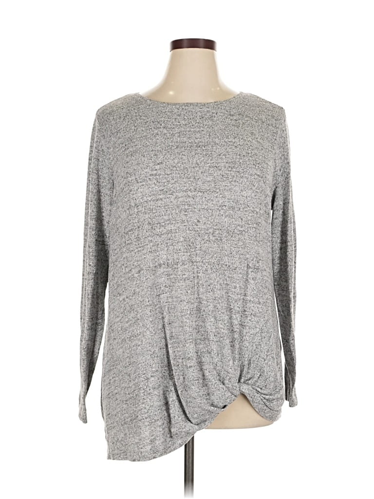 Pre-owned Cj Banks 3/4 Sleeve T-shirt In Gray