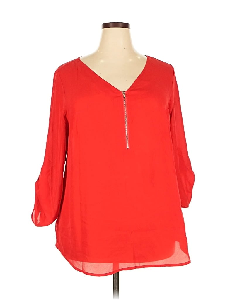 ZAC & RACHEL Pre-owned 3/4 Sleeve Blouse In Red