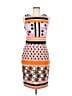 Muse Graphic Orange Cocktail Dress Size 8 - photo 1