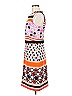 Muse Graphic Orange Cocktail Dress Size 8 - photo 5
