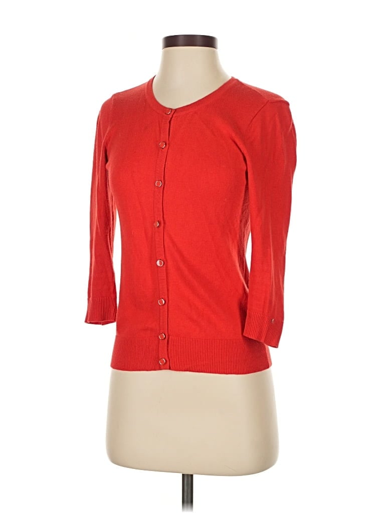 Pre-owned 7th Avenue Design Studio New York & Company Cardigan Sweater In Red