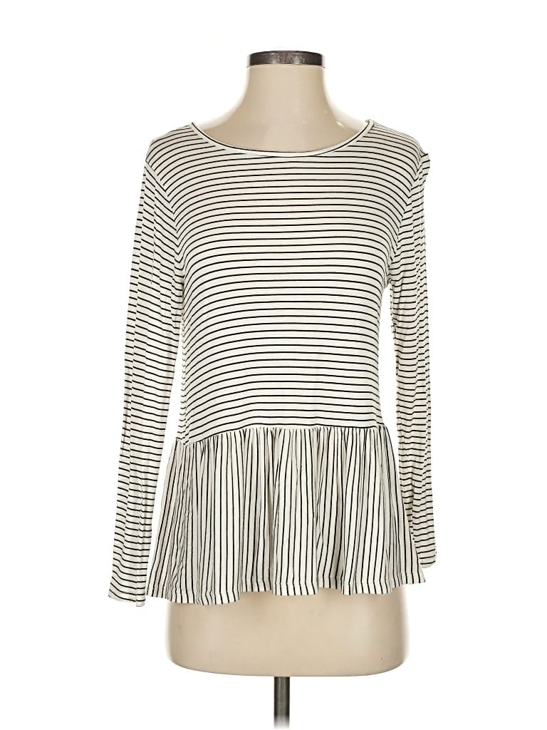 Pre-owned Live In The Moment Long Sleeve T-shirt In White