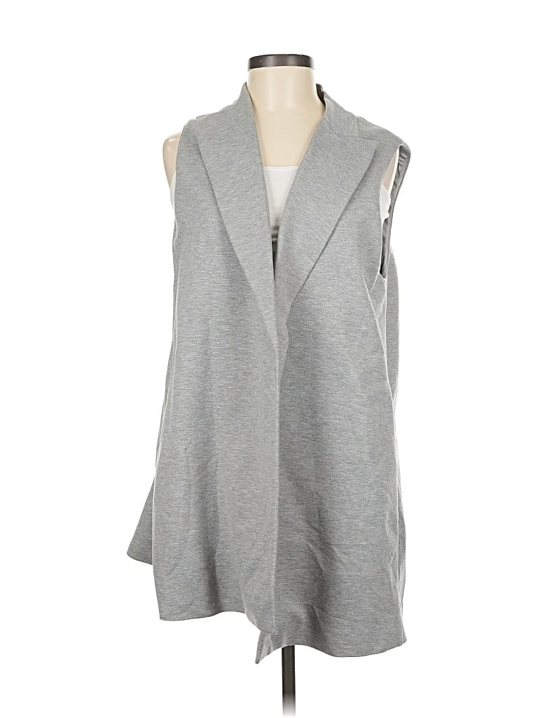Pre-owned Per Se By Carlisle Vest In Gray