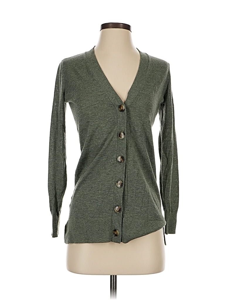 Pre-owned Ann Taylor Loft Cardigan Sweater In Green