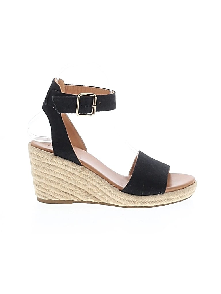 Pre-owned J.crew Factory Store Wedges In Black