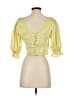 Koch 100% Polyester Yellow 3/4 Sleeve Blouse Size XS - photo 2