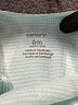 Carter's 100% Cotton Stripes Teal Short Sleeve Onesie 3-6 MO / 6 MO - photo 3