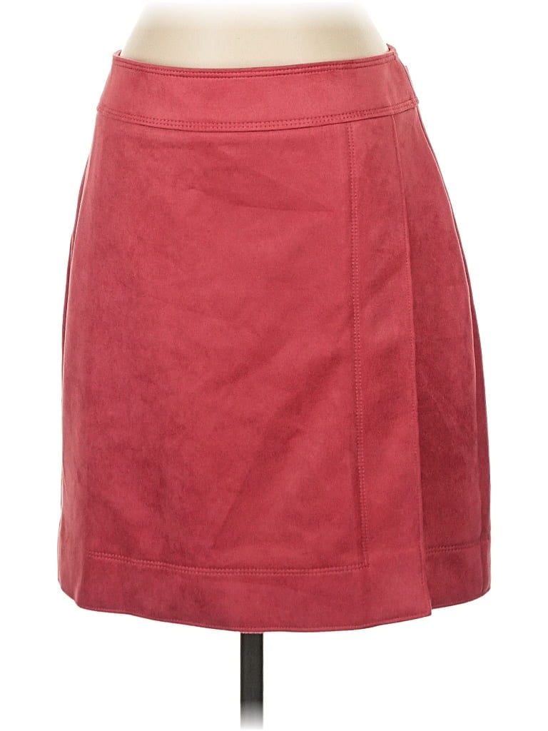 White House Black Market Casual Skirt In Burgundy