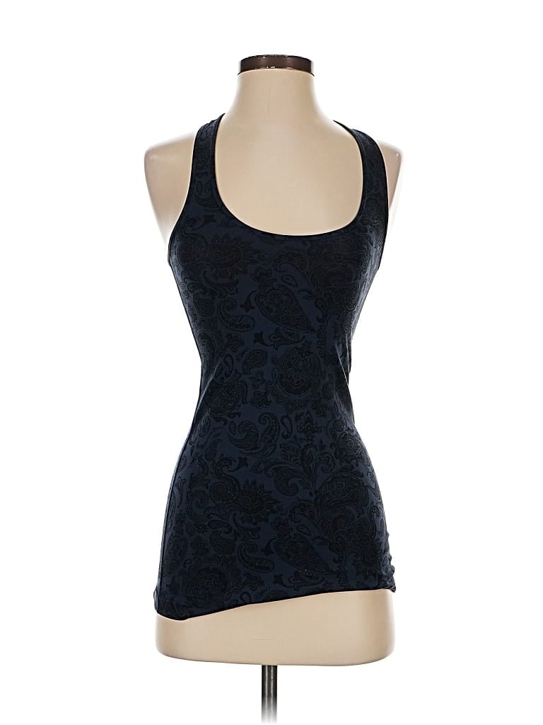 Pre-owned Lululemon Athletica Tank Top Blue Halter Neckline Tops