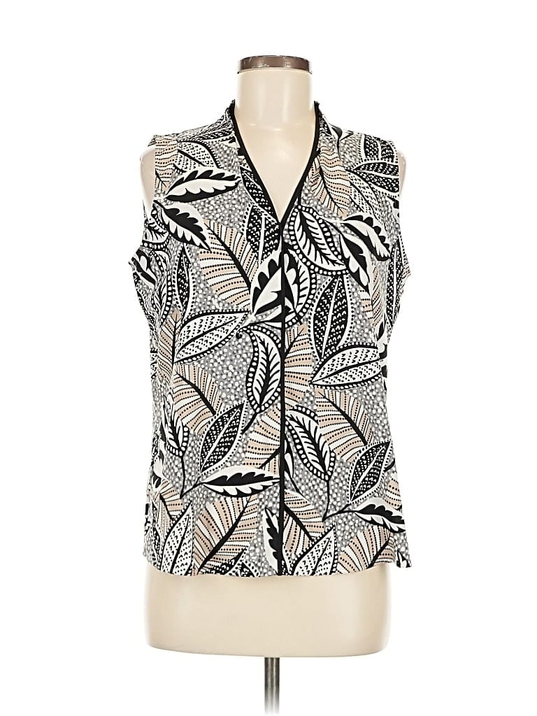Pre-owned Calvin Klein Sleeveless Blouse In Black