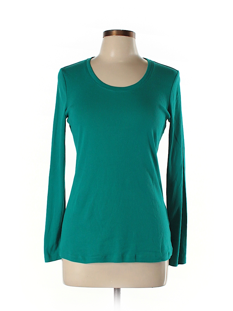 Great Northwest Indigo Solid Teal Long Sleeve T-Shirt Size L - 58% off ...